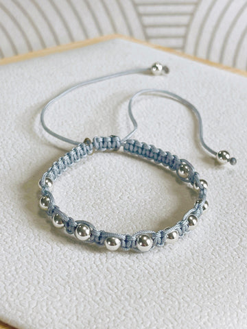 Macramé Silver Bracelet